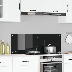 Sonata H Черна Кухненска Плочка 120x40x0,6 см Закалено Стъкло