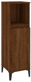 819819 vidaXL Шкаф за баня, кафяв дъб, 30x30x100 см, инженерно дърво