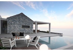 Бял алуминиев градински комплект от за отдих за 4 Harley – Bizzotto