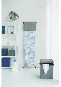 Маса за гладене Brabantia B 90300120, 124x38 см, 7 позиции за регулиране, Поставка за парогенератор, PerfectFlow, Бял/Светлосин