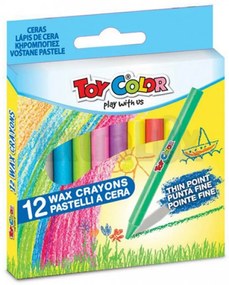 Восъчни пастели Toy Color, 12 цвята