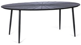 Комплект от 4 ратанови стола за хранене Sofia и черна маса Marienlis - Bonami Essentials