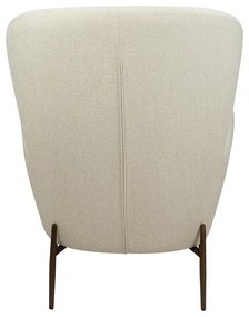 Кремаво кресло от плат букле Glam – DAN-FORM Denmark