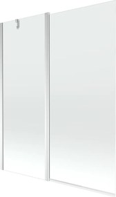 Mexen Flip двукрилен параван за вана 140 x 150 см, прозрачен, хром - 894-140-101-01-00