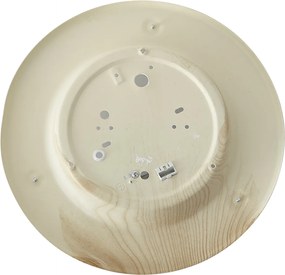 Класическа таванна лампа естествена с бяло стъкло - Mesiac