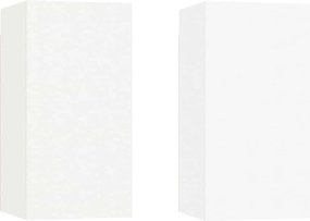 803327 vidaXL ТВ шкафове, 2 бр, бели, 30,5x30x60 см, инженерно дърво