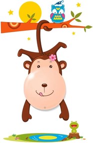 LED детско стенно осветително тяло MONKEY LED/0,6W/3xAAA