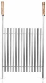 Simonaggio - Метална скара за барбекю с дървени дръжки 85,8x41,5x3,2см-Argentinian Grill-(GRA-P)