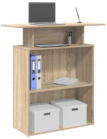 859053 vidaXL Рецепционно бюро, дъб сонома, 100x40x104 см, инженерно дърво