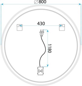 Огледало LED SOFT 80