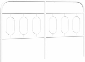 377198 vidaXL Метална резервна табла за легло, бяла, 137 см