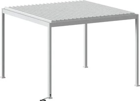 Електрическа пергола Hesperide Evora, Бял алуминий, 3.6x3.6 m