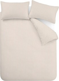 Бежово двойно 3 части спално бельо 200x200 cm Epping Textured Stripe – Catherine Lansfield