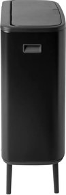 Матово-черно стоманено кошче за боклук, отваряне с докосване 60 l Bo Touch Bin Hi – Brabantia