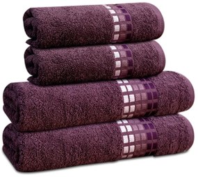 Тъмнолилава памучна кърпа 50x100 cm Darwin - My House