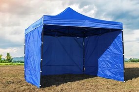 Тристенна парти палатка без прозорци Черен 3m x 3m