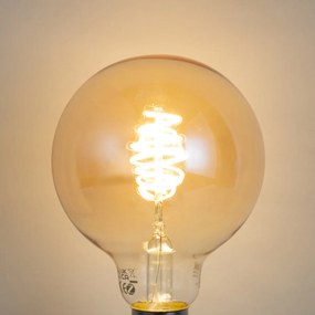 Интелигентна димируема LED крушка E27 G95 кехлибарена 4.9W 320lm 2500K