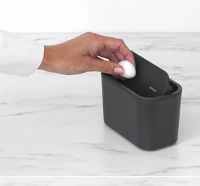 Кошче за отпадъци за баня Brabantia MindSet 1005688, Минерално покритие, Люлеещ се капак, Тъмносив
