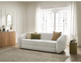 Бял шенилов сгъваем диван 228 cm Neyo – Bobochic Paris