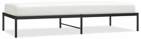 350839 vidaXL Метална рамка за легло, черна, 90x200 см