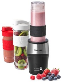 Concept SM3385 - Блендер за смути с аксесоари ACTIVE SMOOTHIE 500W/230V черен
