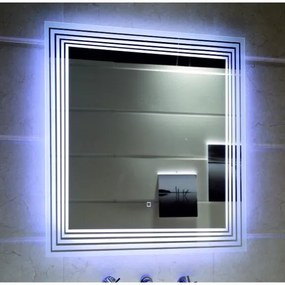 LED огледало с нагревател ICL 1496 "ДИА", Inter Ceramic, 80x80см