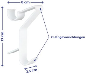 Бели висящи пластмасови куки в комплект от 3 броя – Maximex