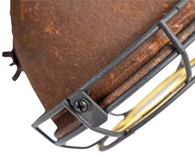 Индустриален прожектор ръждиво кафяв с дърво наклонен 2-светлина - Gina