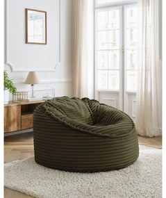 Зелен пуф от рипсено кадифе Socrate – Bobochic Paris