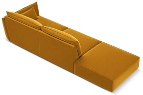 Кадифен диван в цвят горчица десен ъгъл 264 cm Vanda – Mazzini Sofas