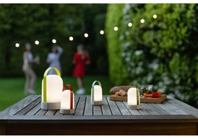 Бяла LED затъмняваща се настолна лампа (височина 15 cm) Uri – Remember