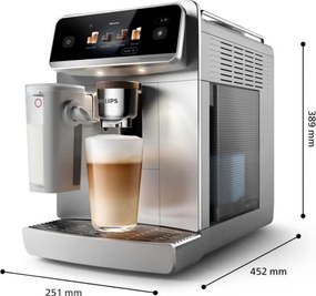 Кафеавтомат Philips Café Aromis 8000 EP8757/20, 1500W, 15 bar, 1.5 л, 54 напитки, LatteGo Pro, SilentBrew, BrewExtract, Quiet Mark, Тъчскрийн, HomeID, Сив