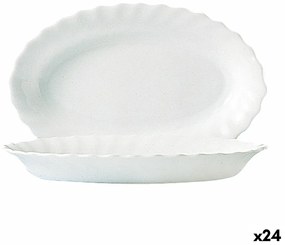 Поднос за сервиране Luminarc Trianon Бял Cтъкло (22 cm) (24 броя)