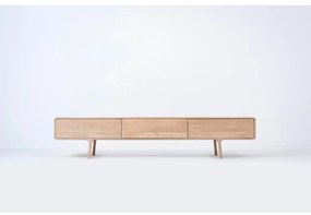 ТВ скрин от масивен дъб с 3 чекмеджета Fawn - Gazzda