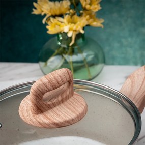 Тенджера Voltz Nice OV54418E20, 20x9.5 см, 2.9 л, Мраморно покритие, Индукция, Кремав меланж