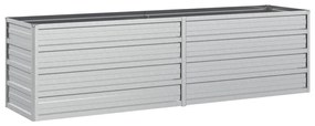 316895 vidaXL Повдигната градинска леха, 160x40x45 см, стомана, сребриста