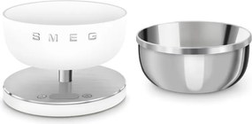 Кухненска везна Smeg Collezione KSC01WHMWW, До 5 кг/5 л, ТАРА, LED дисплей, Противоплъзгаща се основа, Автономия до 36 часа, Бял мат
