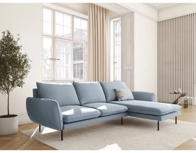 Ъглов диван от светлосиньо кадифе (десен ъгъл) Vienna - Cosmopolitan Design