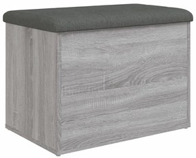 835045 vidaXL Пейка за съхранение, сив сонома, 62x42x45 см, инженерно дърво