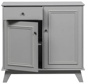 Светлосив нисък детски скрин от борова дървесина 98x93 cm Lily - WOOOD