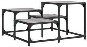 837750 vidaXL Кафе маса, сив сонома, 68x68x40 см, инженерно дърво