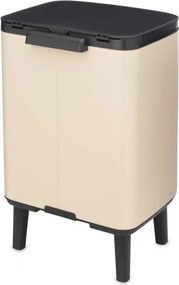 Кош за боклук Brabantia Bo Small Hi 1010461, 7 л, Повдигнат, Плавно и безшумно отваряне, Противоплъзгаща основа, Бежов