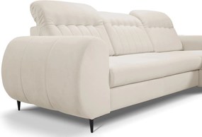 Ъглов диван Blanc-Кремав-Дясно