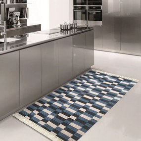 Кухненски килим в нюанси на синьо Ширина: 160 см | Дължина: 220 см