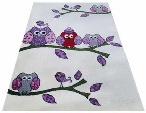 Кремав детски килим с птици Ширина: 120 см | Дължина: 170 см