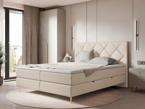 Облечено легло Letra-Бежово-180 x 200
