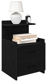 858635 vidaXL Нощни шкафчета, 2 бр. с 2 чекмеджета, черни, 40x36,5x62 см