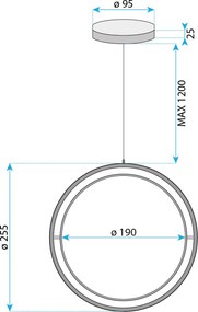 Висяща LED лампа APP1790-CP Black