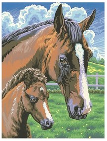 KSG Crafts - Рисуване по номера с акрилни бои - Коне
