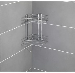 Ексклузивен двуетажен хромиран ъглов стенен рафт - Wenko